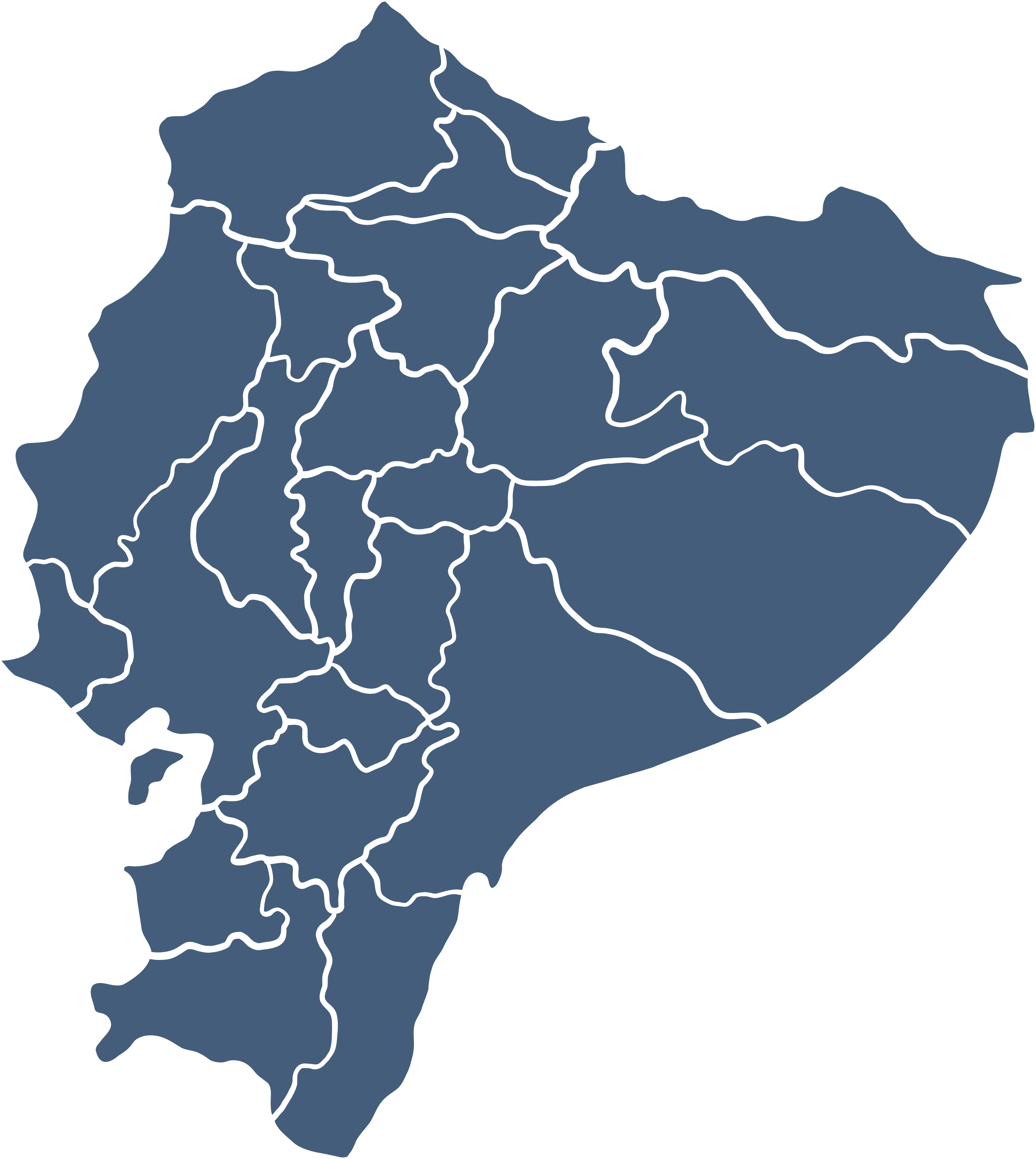 Mapa decorativo de Ecuador con la provincia de Pichincha resaltada, cobertura nacional de AGP